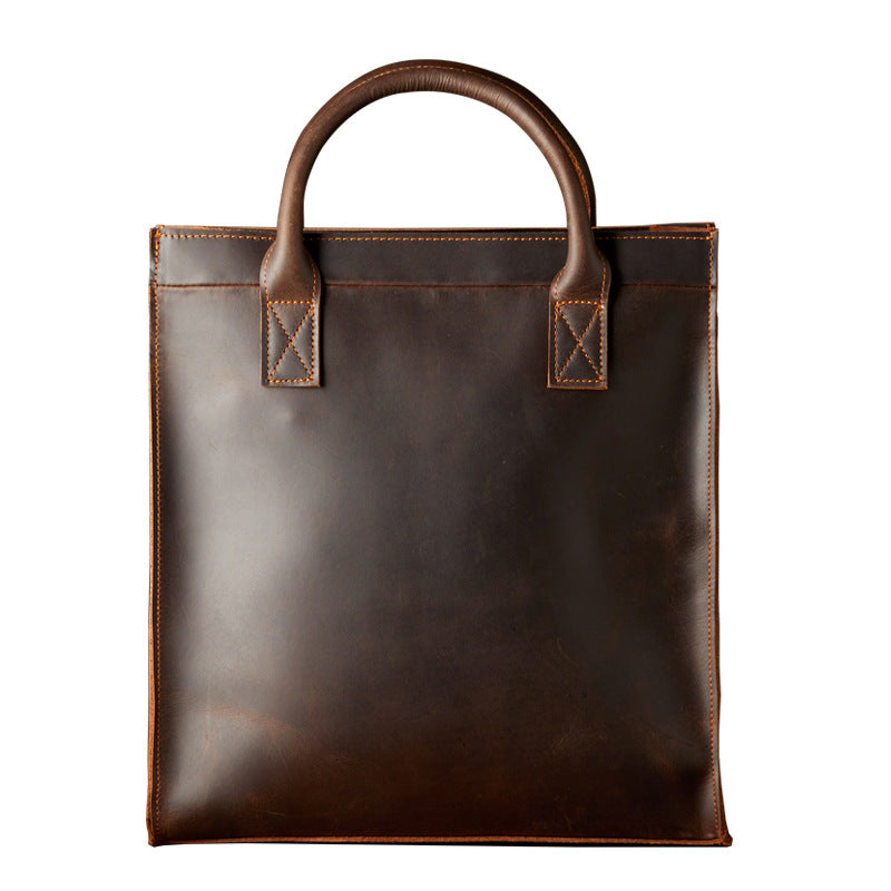 Crazy Horse Leather Messenger Satchel