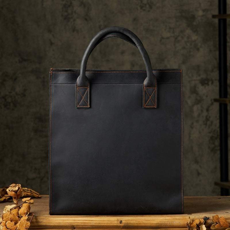 Crazy Horse Leather Messenger Satchel