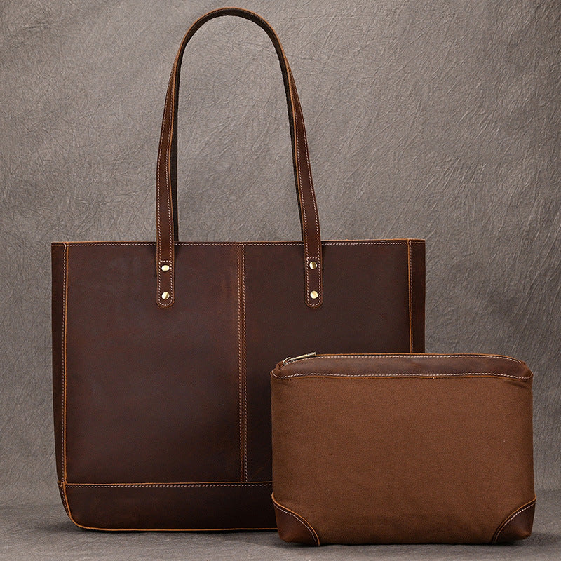 Leather Shopper Purse
