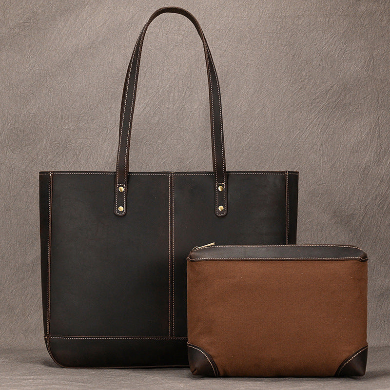 Leather Shopper Purse