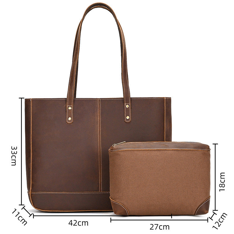 Leather Shopper Purse
