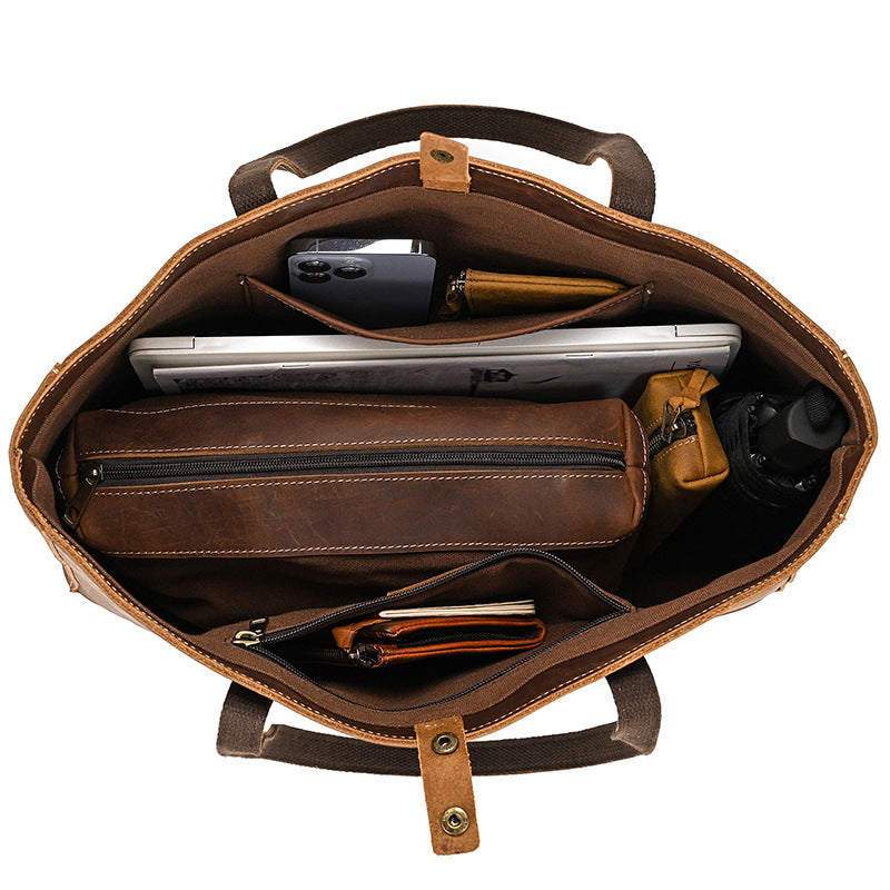 Leather Shopper Purse