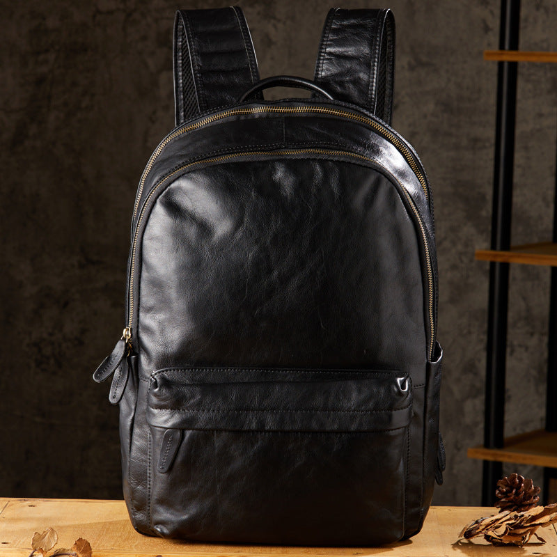 16" Full Grain Leather Laptop Backpack