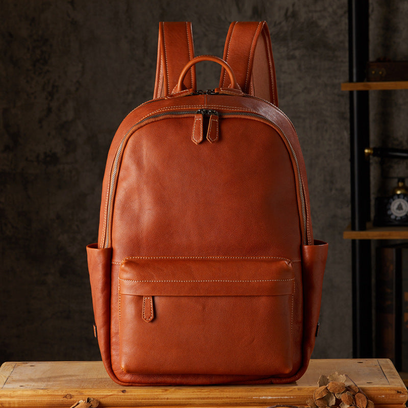 16" Full Grain Leather Laptop Backpack