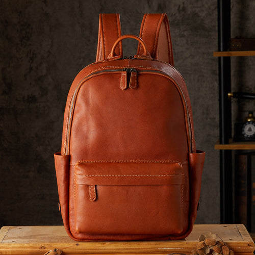 16" Full Grain Leather Laptop Backpack
