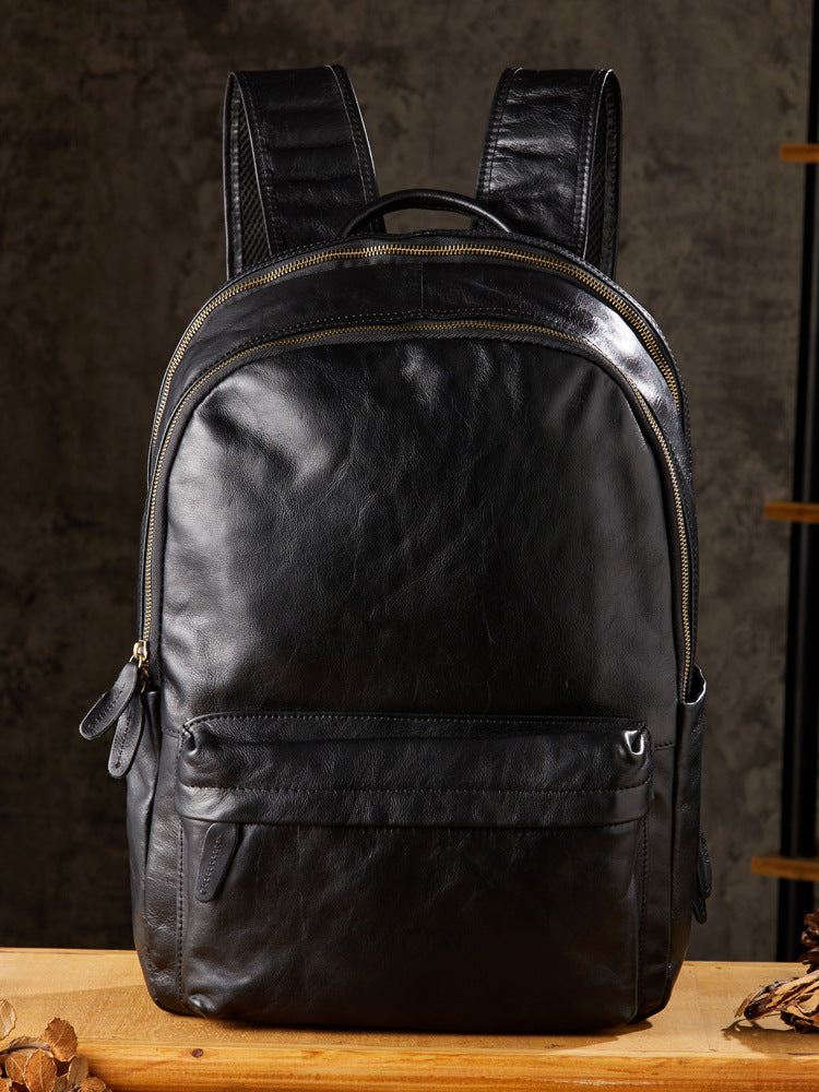 16" Full Grain Leather Laptop Backpack