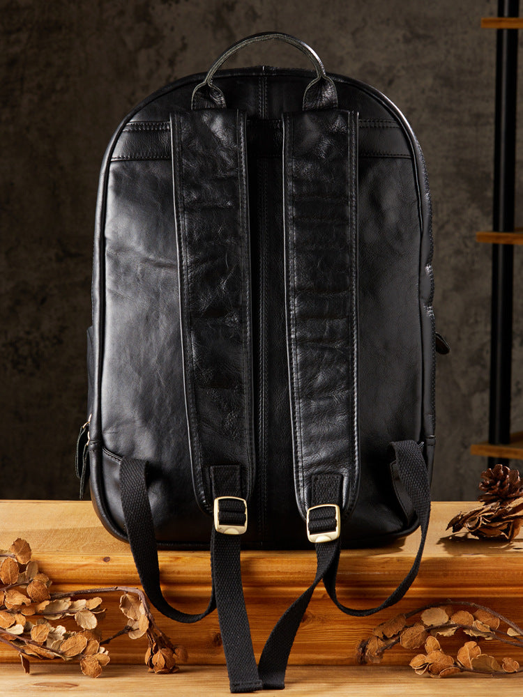 16" Full Grain Leather Laptop Backpack