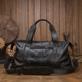 Large Leather Overnight Duffel with Laptop Sleeve