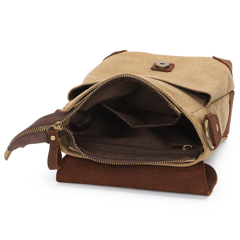 Vintage Canvas Sling Messenger Bag