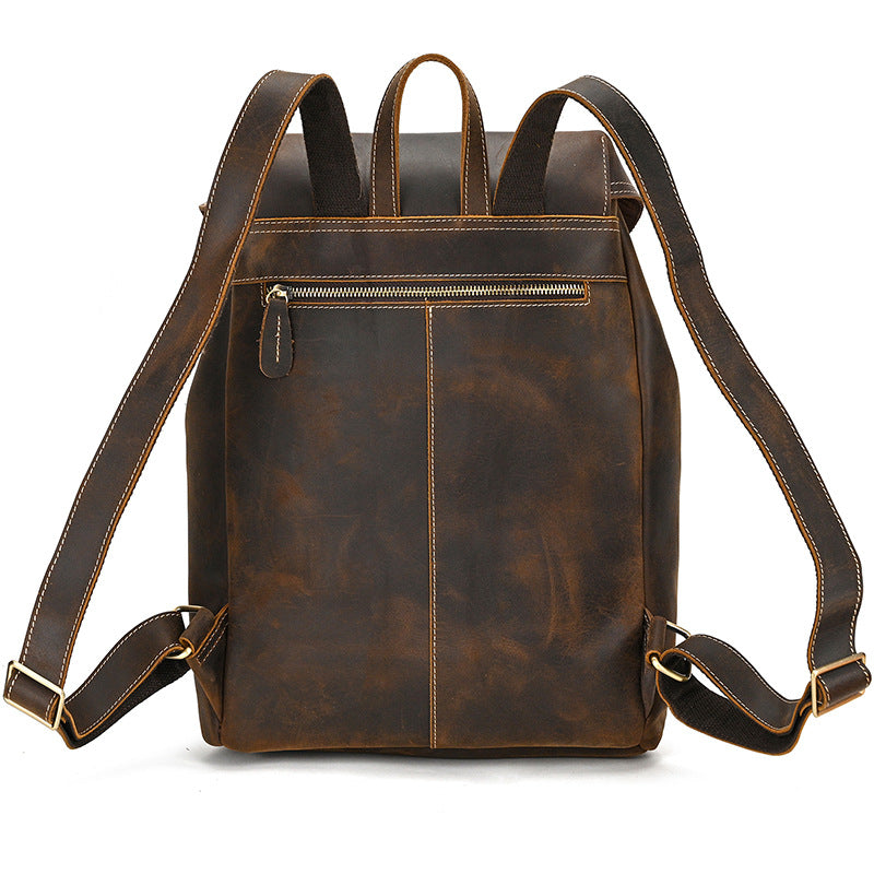15" Leather School and Travel Backpack