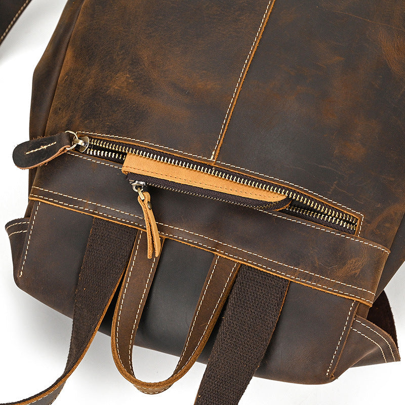 15" Leather School and Travel Backpack
