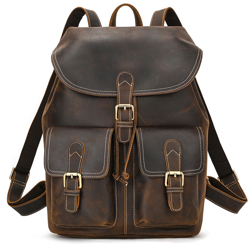 15" Leather School and Travel Backpack