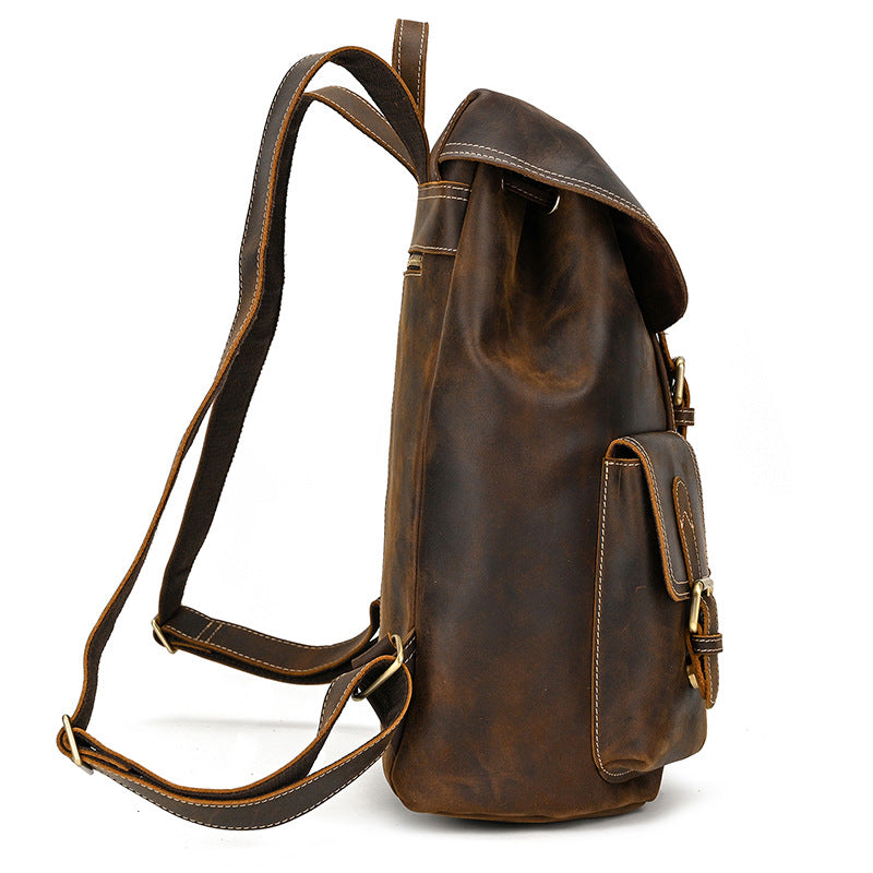 15" Leather School and Travel Backpack