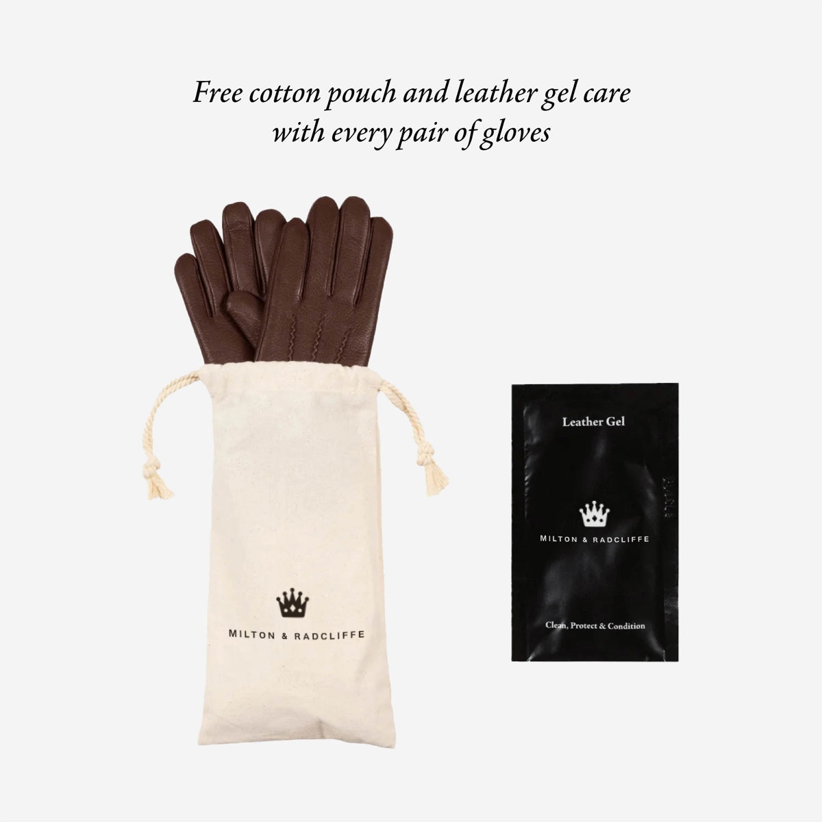 Stella (dark brown) – Sheepskin leather gloves with ultra-warm fleece lining & touchscreen functionality