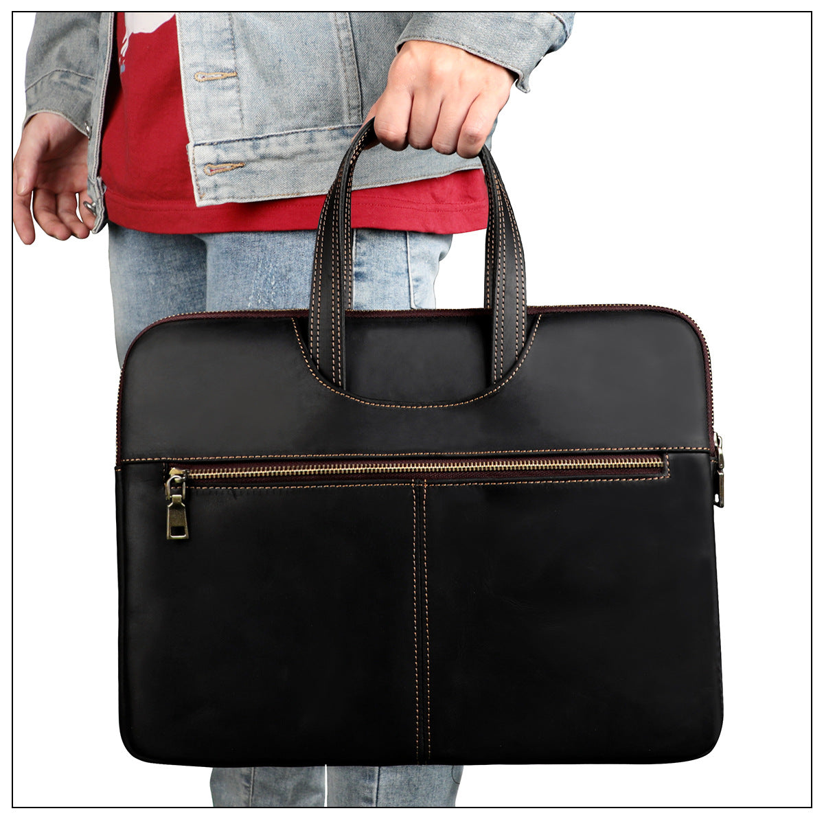 Leather Laptop Organizer Case