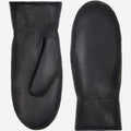 Paris (black) – Sheepskin leather mittens with lambswool lining and touchscreen feature