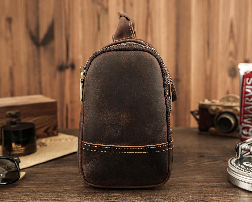 Personalized Engraved Full Grain Leather Dopp Kit
