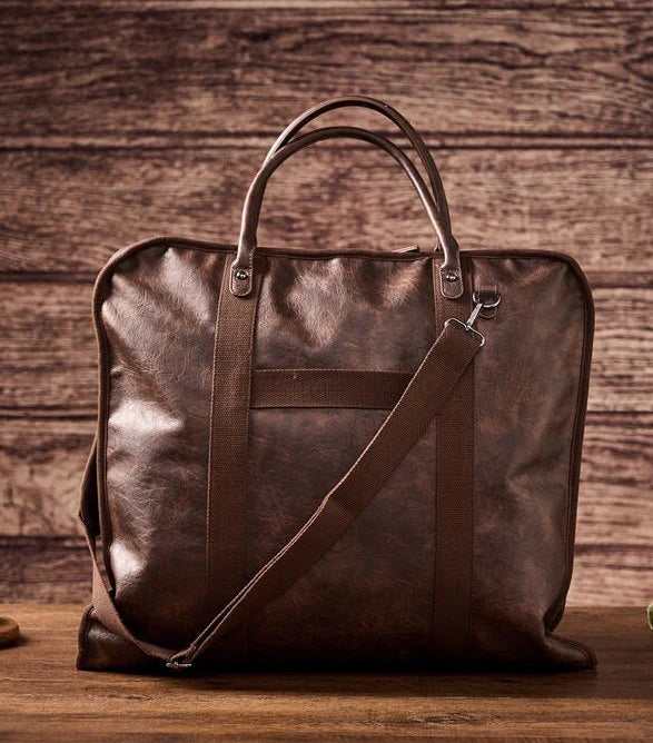 Personalized Leather Garment Bag