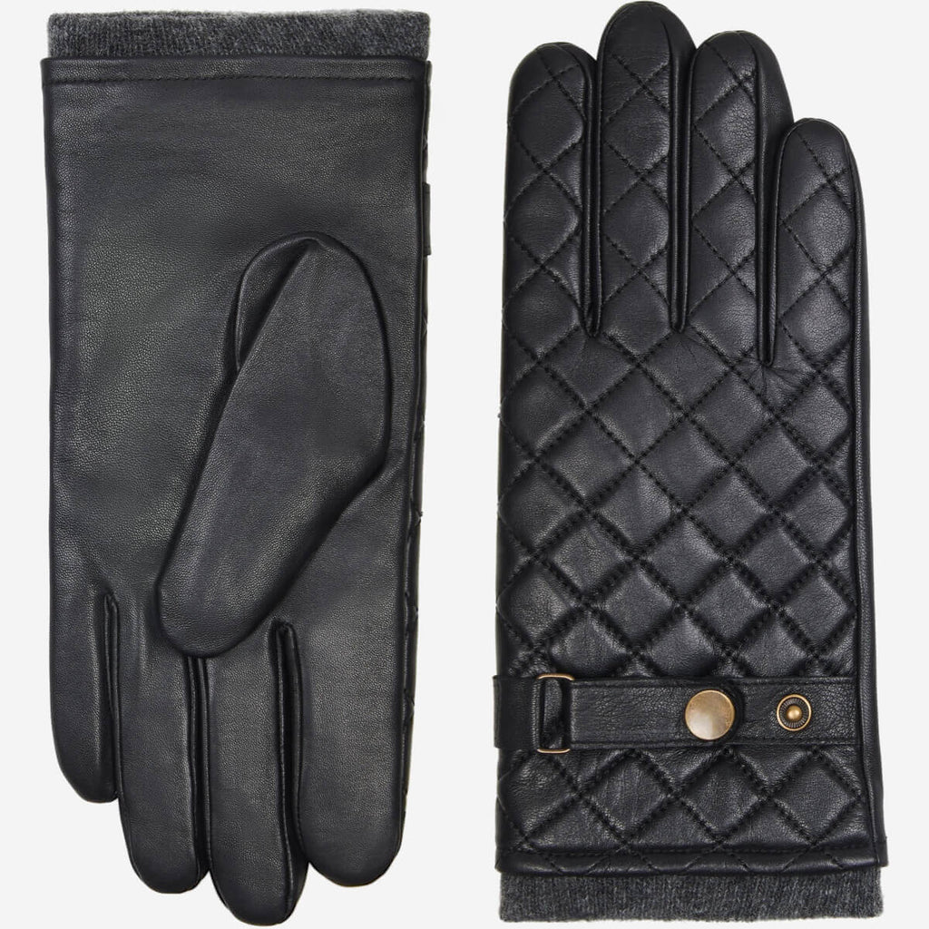 Sebastian (black) – Sheepskin leather gloves with snap closure & touchscreen feature