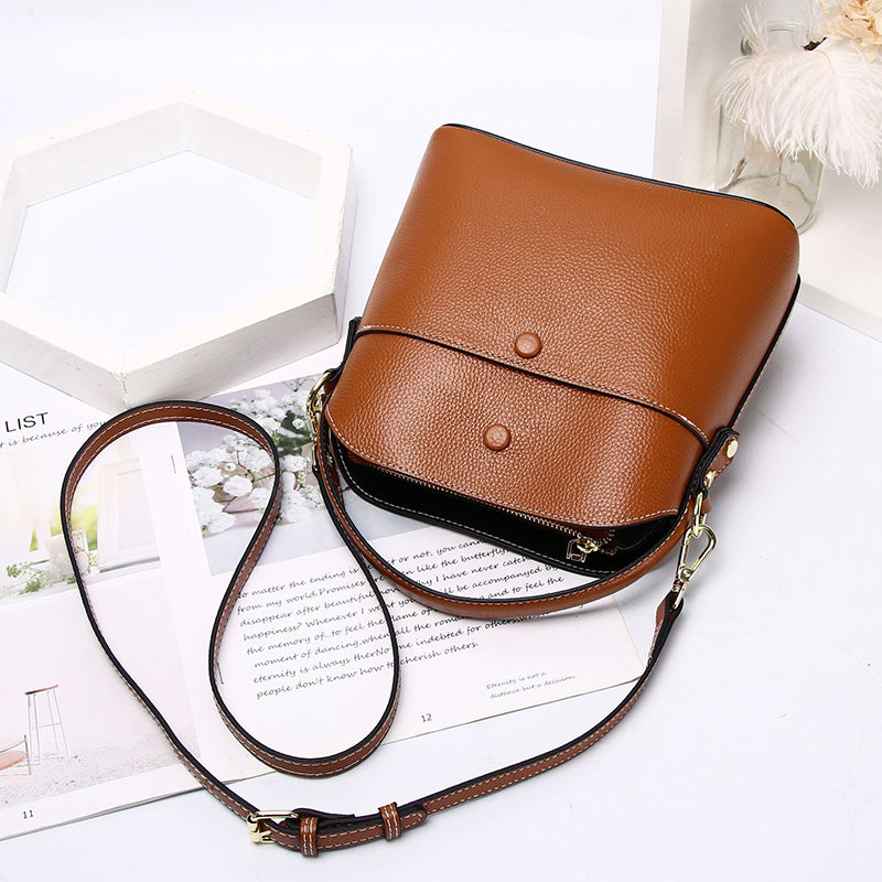 Top Grain Leather Shoulder Handbag