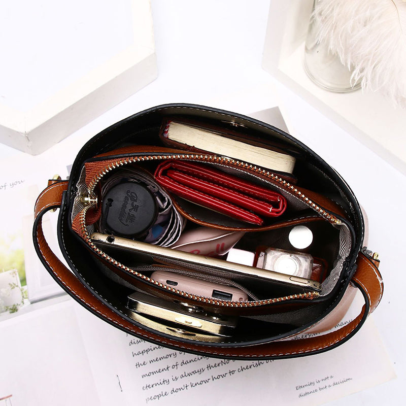 Top Grain Leather Shoulder Handbag