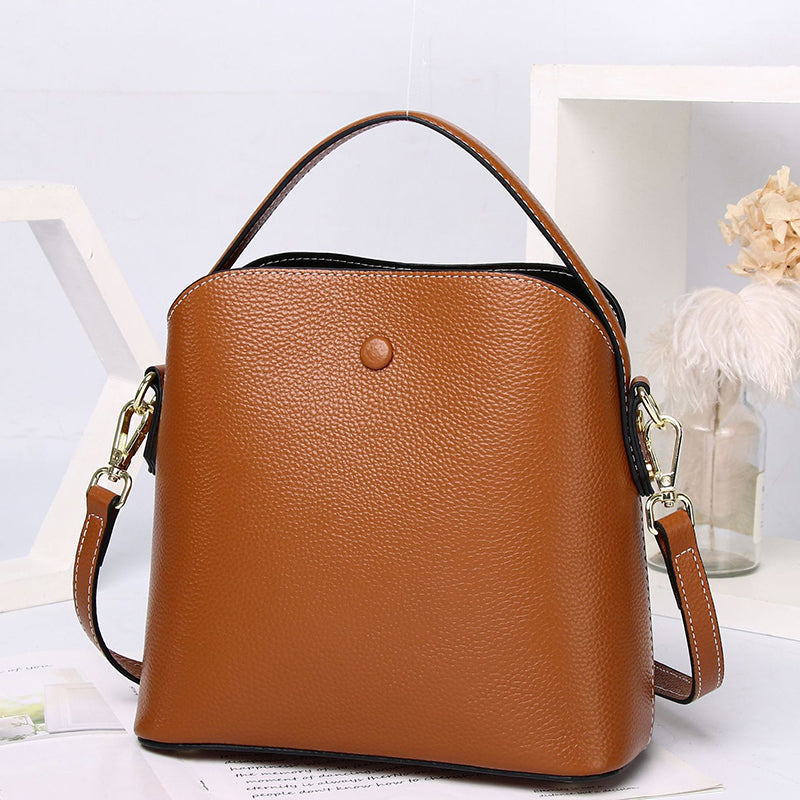 Top Grain Leather Shoulder Handbag