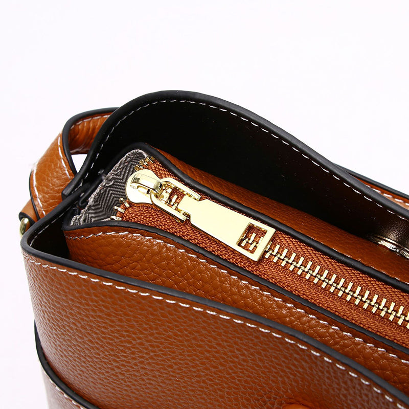 Top Grain Leather Shoulder Handbag