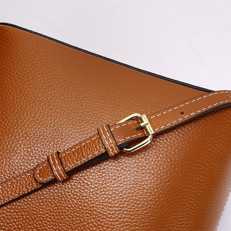 Top Grain Leather Shoulder Handbag