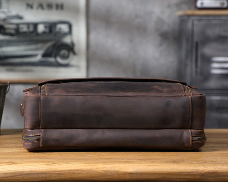 17" Vintage Leather Briefcase