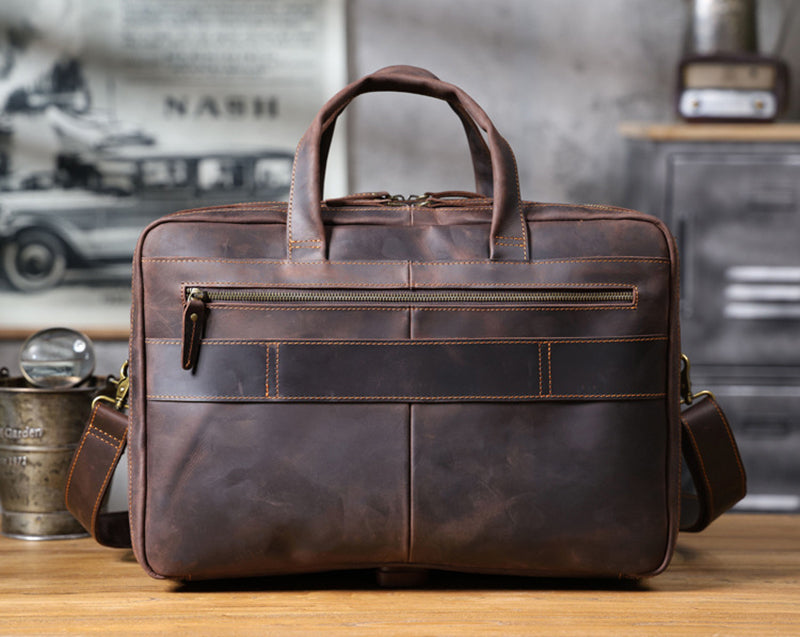 17" Vintage Leather Briefcase