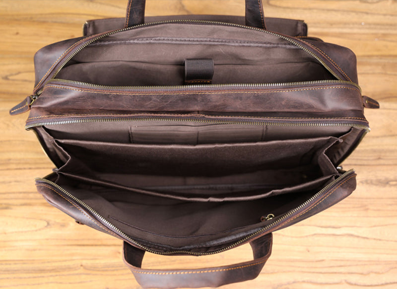 17" Vintage Leather Briefcase