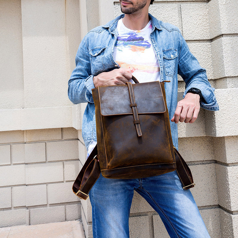 Leather Knapsack
