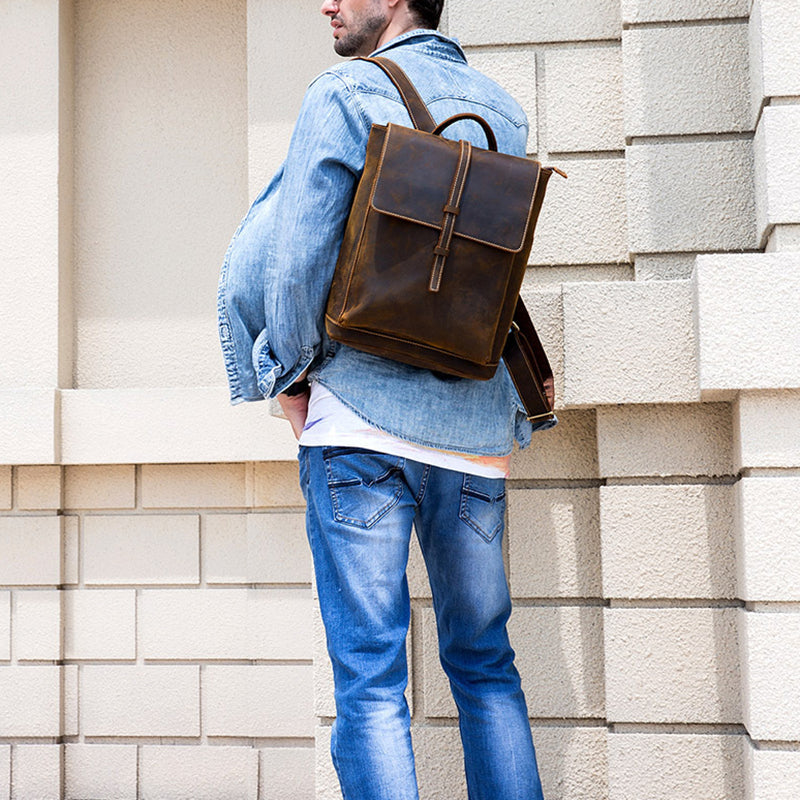 Leather Knapsack