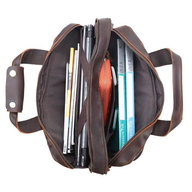 15.6" Vintage Leather Briefcase