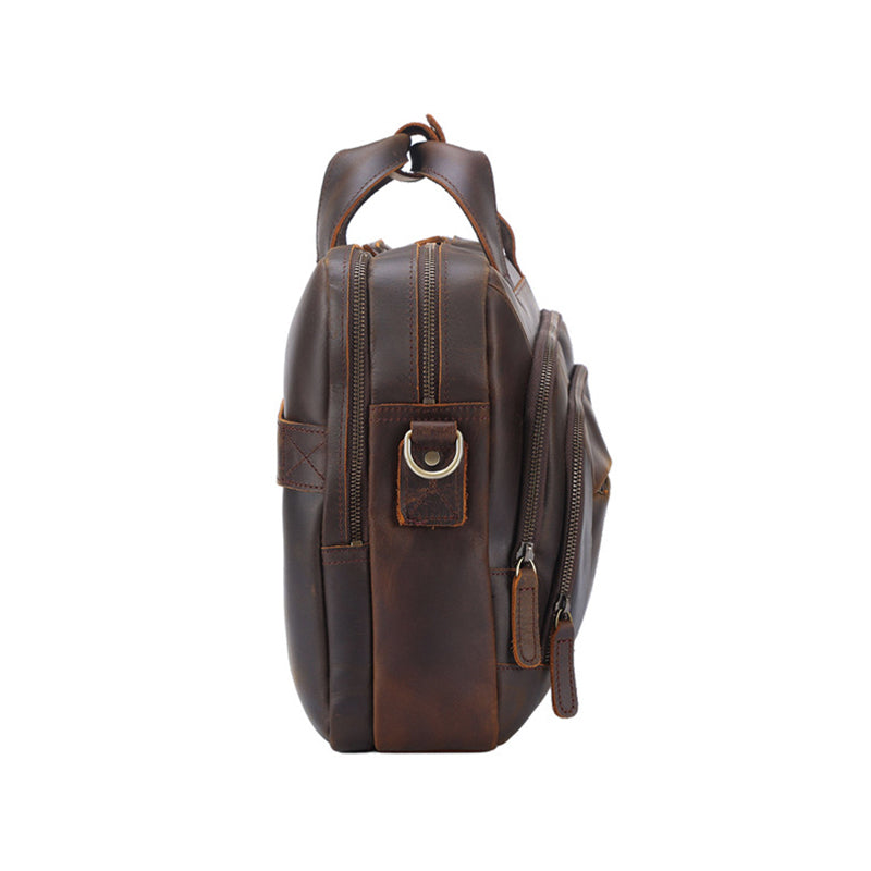 15.6" Vintage Leather Briefcase