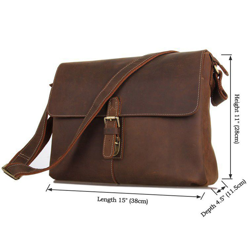 Vintage Leather Satchel Messenger