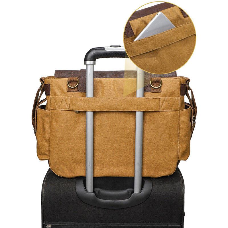 Canvas and Leather DSLR Camera Bag