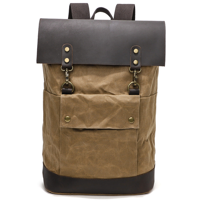 Canvas and Leather Camera Backpack