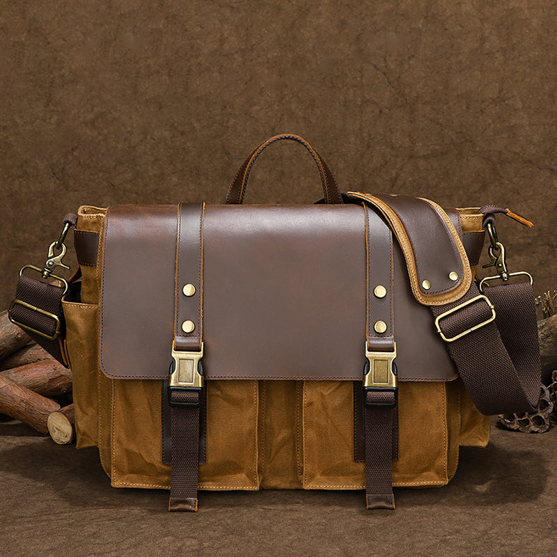 Waxed Canvas DSLR Camera Bag