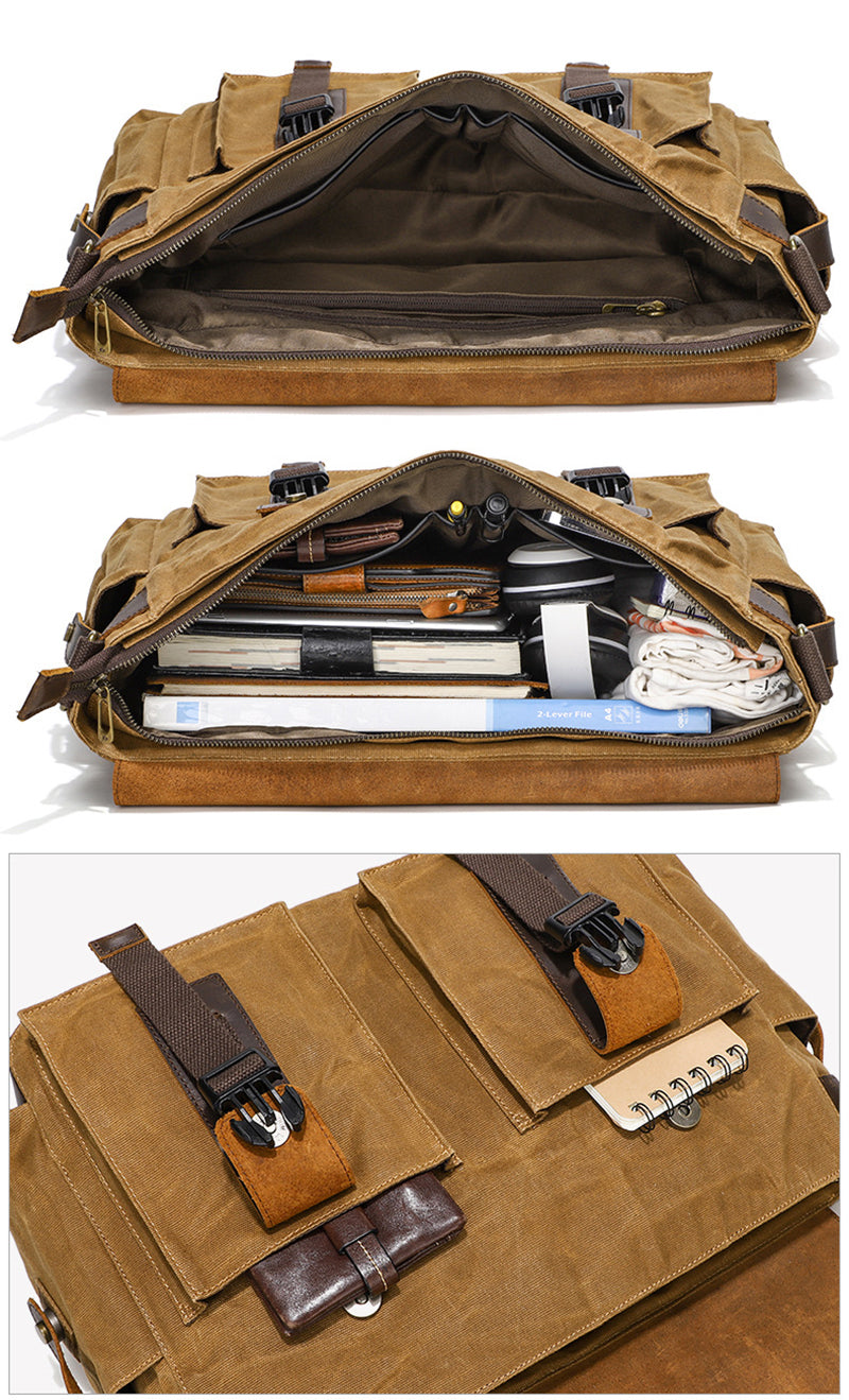 Waxed Canvas DSLR Camera Bag