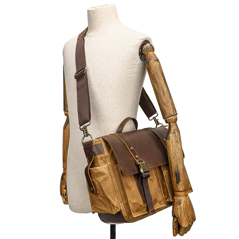 Waxed Canvas DSLR Camera Bag