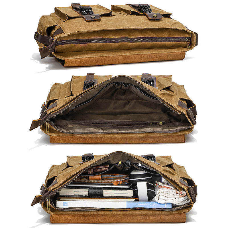 Waxed Canvas DSLR Camera Bag
