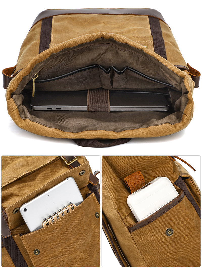Waxed Canvas Rolltop Backpack