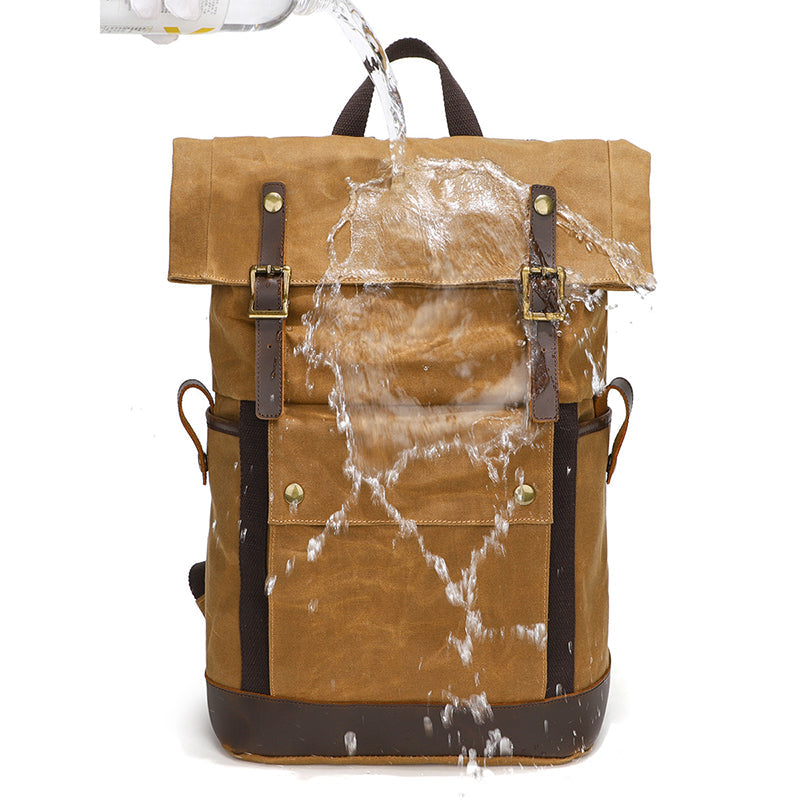 Waxed Canvas Rolltop Backpack