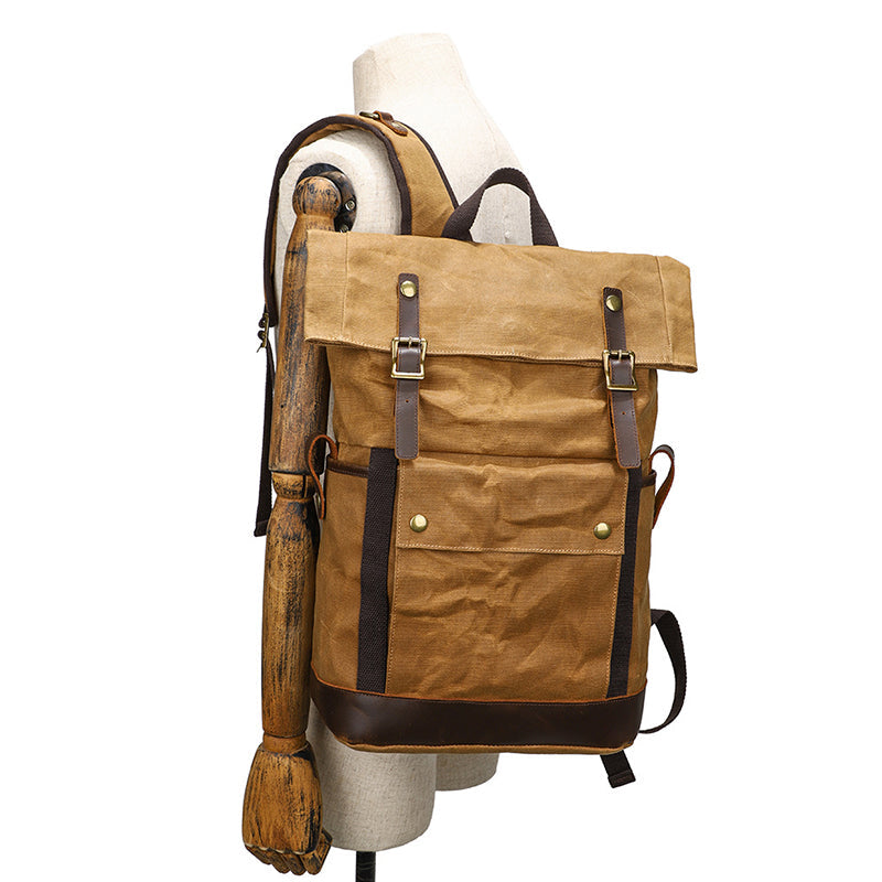 Waxed Canvas Rolltop Backpack
