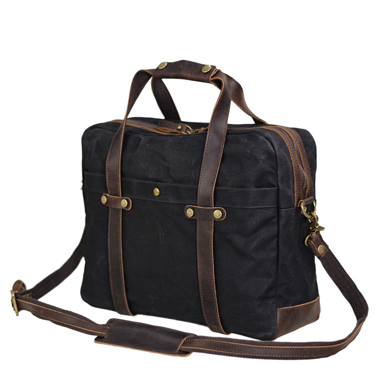 Waxed Canvas Briefcase Messenger