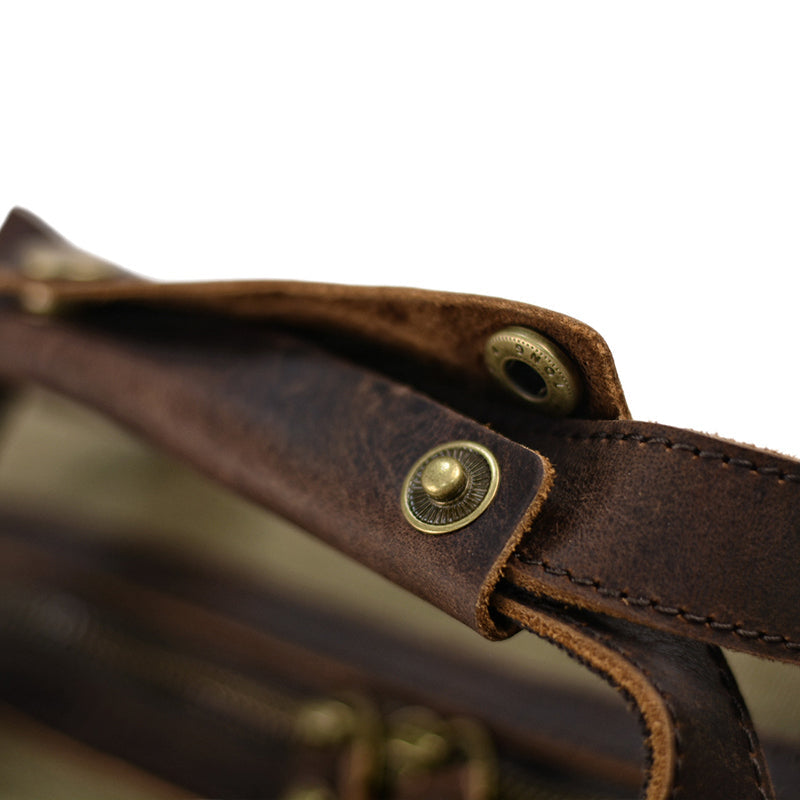 Waxed Canvas Briefcase Messenger