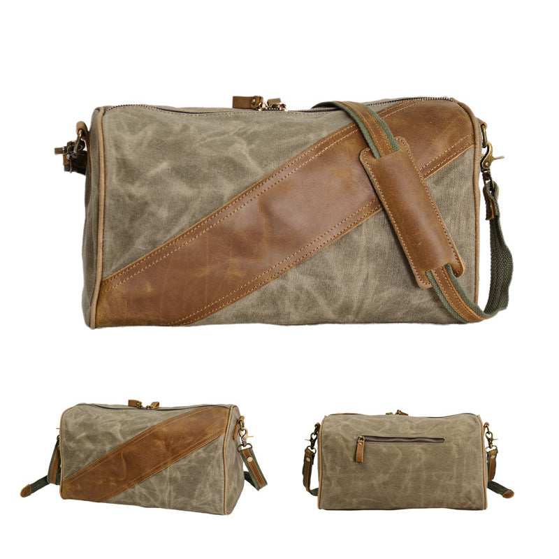 Waxed Canvas and Leather Crossbody