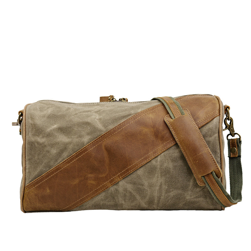 Waxed Canvas and Leather Crossbody