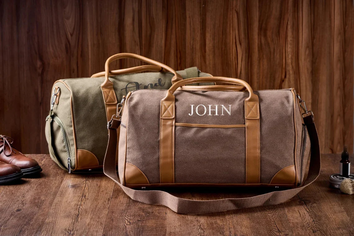Personalized Embroidered Weekender with Shoe Compartment